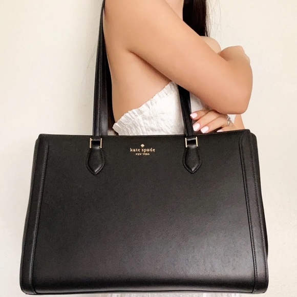 kate spade Handbags - Kate Spade Madison Saffiano East West Leather Laptop Tote Black Leather